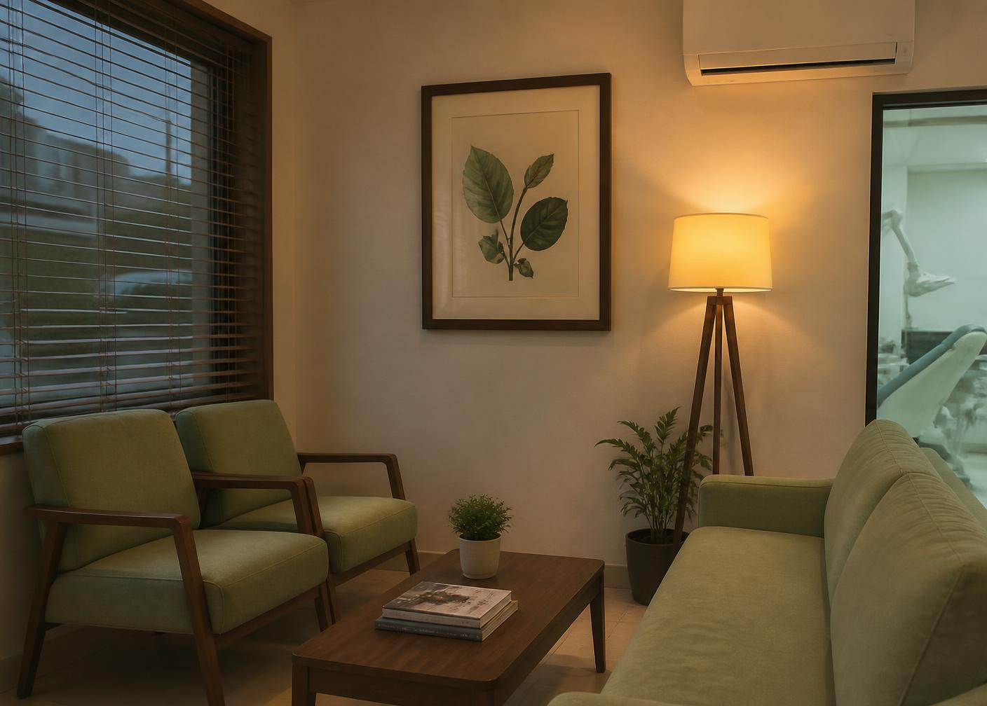 Waiting lounge at Smile Dental Demo